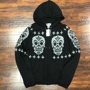 Lucky Brand Black Skull Sweater New With Tags
